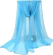 [ROMISBABA] Sunscreen Scarves Shawl Scarf Mesh Dancing Body Scarf Gauze Scarf Ladies Scarf Scarves for Women Dressy Silk Scarf Linen Solid Color Scarf Dual Scarf Women Accessories Red