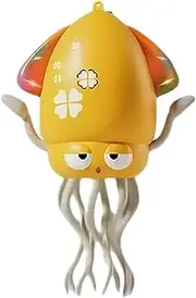 WUISOLQP Creative 8-Leg Action Crawling Octopuses with LED Music and USB Rechargeable Electric Dancing Octopuses Toy ABS, Yellow