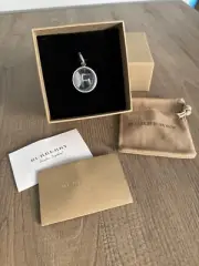 Burberry Silver White Marbled Resin “F” Alphabet Charm In Box MSRP $120