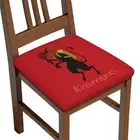 Seat Covers for Dining Room Chairs Set of Set of 4, Merry Krampus Stretch Cha...