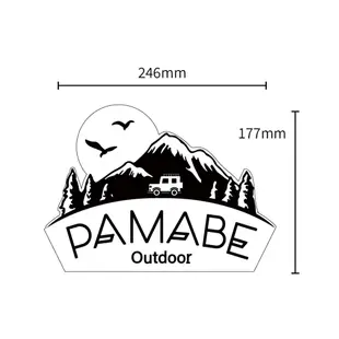 【PAMABE Outdooor】 車窗透明貼紙 無痕創意車貼 個性貼 露營貼 車露 車泊 車宿 汽車貼紙 車窗貼