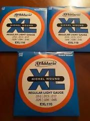 D'Addario guitar strings Set EXL110 Nickel Round Wound 10-46 THREE sets