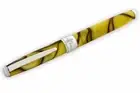 Yellow Gecko Roller Pen Solid Silver & Hard Resin Blue Ink Parker Type Refill