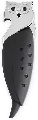 True Cahoots Owl Double Hinged Waiters Corkscrew, Wine Opener, Key Black
