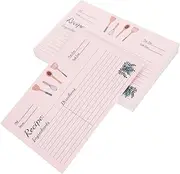 SECFOU 50pcs Bridal Shower Recipe Cards Compact Recipe Papers for Daily Use Kitchen Accessories Cooking Note Cards Decorative Cards
