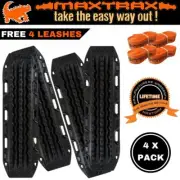MAXTRAX 4WD Recovery Tracks Device Max Trax Ramps for 4x4 Sand Mud Black 4 Pack