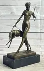 Statue Sculpture Diane Huntress Art Deco Style Art Nouveau Style Bronze Lost Wax