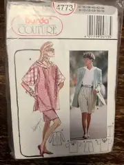 Burda 4773 UNCUT Sewing Pattern, Misses' Jacket, Top, Skirt, Size 8-18