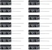 ECSiNG 40PCS Electrolytic Capacitors 2200uF 16V 105C 10x20.5mm Aluminum Capacitor Radial Lead Type for Repairing LCD TVs LCD Displays Motherboards Audio Systems