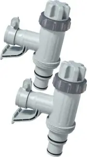 Above Ground Swimming Pool Hose Adapter with Plunger Valve and Pipe Holder -