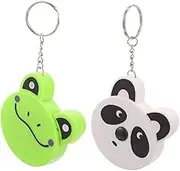 NUOBESTY 2Pcs Cartoon Animal Tape Measure Keychain Portable Tape Ruler Pendant Panda Frog for Accurate Measurements Versatile Tool for Home Office Go