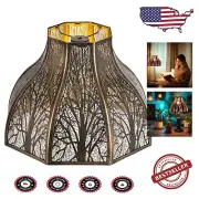 Polished Bronze 8-Petal Lotus Lampshade for Floor and Table Lamps - No Assembly