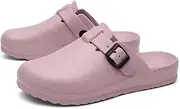 [ERLINGO] Mens Womens Garden Clogs, Slip on Mules Sandal Casual Beach Mule Clogs Ladies Comfort Flat Nurse Shoes Backless Kitchen Garden Slippers Soft Wide Fit Sandals