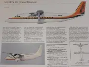 Shorts 360 Aircraft Picture Out of Print Article Spec Sheet Wall Art Decor