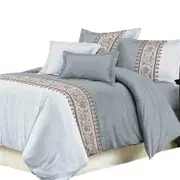 Ultra Soft Single Double Queen King Quilt Cover Set - Bohemian Grey