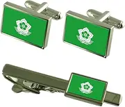 [Select Gifts] City of Harbin South Africa Flag Cufflinks Tie Clip Box Gift Set