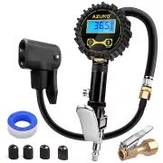 Bike Tire Inflator with Pressure Gauge - Easiest use with Both Presta and Sch...