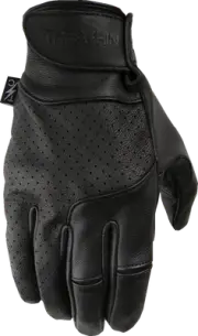 THRASHIN SUPPLY CO. TSG-0001-10 Siege Leather Gloves - Black - Large