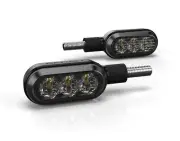DENALI T3 Front Switchback LED M8 Turn Signals Black Universal