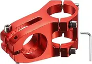 sourcing map 31.8mm Bike Stem 45mm Aluminum Alloy Bicycle Handlebar Stem with Hex Wrench for Mountain Road Bike BMX MTB Cycling, Sand Bright Red