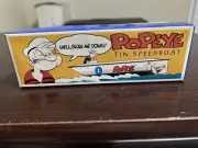 Schylling Popeye Tin Speedboat Distributed by Richard Johnson Toys - New in Box