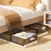 Under Bed Storage Containers, Stackable under Bed Rolling Storage Plastic Contai