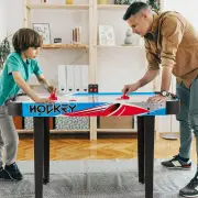 CostwayAir Hockey Table with LED Scoreboard and Powerful 12V Motor-Blue