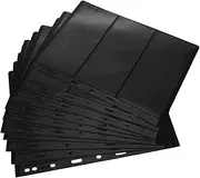 Ciieeo Pcs Black Double-Sided Stamp Collection Album Pages Coin Postage Storage Sleeves
