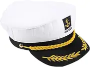 [SHERCHPRY] 4pcs Sailor Captain Costume Hat Captain Hats for Men Sailor Hat Men Captain Costume Accessory Boat Bride Hat Captain Hat for Women Groom Captain Hat Pirate Hat Officer White