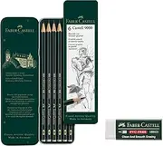 Faber-Castell 188121 Eraser 7081 N PVC-Free, Plastic (6 Case + Eraser, White)