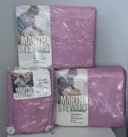 Vtg Martha Stewart Everyday Full Sheet Set Rose ~ Fitted Flat Bed Skirt NEW NIP