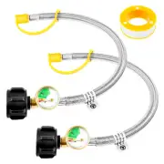 Propane Gas Tank Adapter Stainless Steel Propane Refill Adapter Hose Sealing[