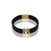 Couture Kingdom - Marvel - Spider-Man Leather Bracelet Yellow Gold