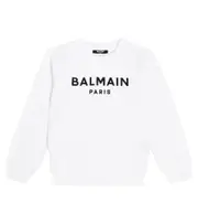 [Balmain Kids] Balmain Kids Logo cotton jersey sweatshirt Y 12 white