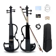 Electric Violin 4/4 Size Silent 4 String Student Beginner Violin Ebony Fittings