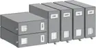 Fixwal 6 Pack Bed Sheet Organizers and Storage Foldable Box for Linen Grey