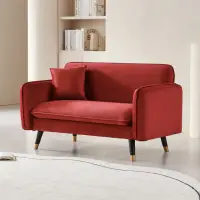 在飛比找momo購物網優惠-【MUNA 家居】布諾奇3019型雙人座紅色布沙發(雙人沙發