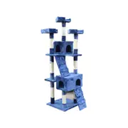 YES4PETS 170cm Cat Scratching Post Tree Post House Tower with Ladder Furniture Blue