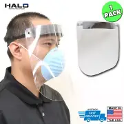 The HALO Plastic Reusable Full Face Shield Mask, Clear, Splash Proof