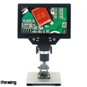 G1200 1200X 12MP 1080FHD Digital Microscope Camera Plug-in Type+7" LCD Display