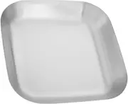 SUPVOX Stainless Steel Square Plate for Outdoor BBQ Camping and Picnics Multipurpose Dining Dish for French Fries Fried Chicken Grilled Meat Durable and Easy to Clean