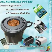 Hydroponics 27L Bucket DWC System Pot Kit Deep Water Culture Pump Timer Nutrient
