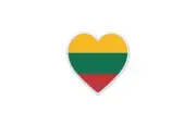 Patch badge print flag country heart LT lithuania