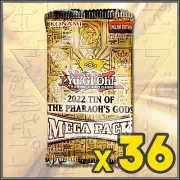 YuGiOh 2022 TIN OF THE PHARAOH’S GODS DISPLAY CASE 36 *PACKS ONLY* FASTER SHIP