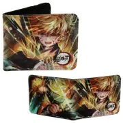 New Zenitsu Agatsuma DEMON SLAYER BiFold Wallet Kimetsu no Yaiba Credit Card