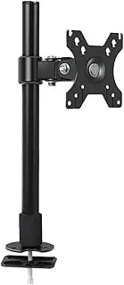 Monitor Arm Gas Single Monitor Desk Mount for 14-27 Inch Monitor, up to 15.4 lbs, Height Adjustable Monitor Arm Mount with Grommet Base, VESA 75×75mm/100×100mm Monitor Desk Mount(60cm)