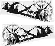 Byttlerom RV Universal Body Sticker DIY Compass Navigation Animal Decal Sticker Decoration for Car Caravan Trailer