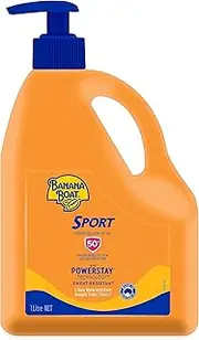[BANANA BOAT] Sport Sunscreen Lotion SPF50+ 1L, UVA/UVB, Non-Greasy, Sweat Resistant, 4-Hour Water Resistant, Made in Australia
