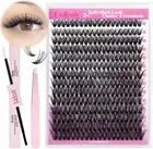 DIY Lash Extension Kit Individual Lashes Cluster D Curl Eyelash Extension Kit wi