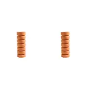 2x Ben David Mima Flower Vase Display Peach Decorative Home/Lounge Shelf Decor